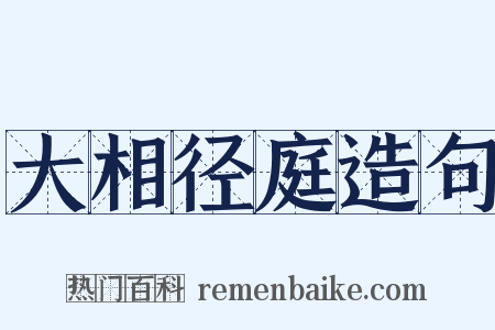 大相径庭造句是什么意思的图片